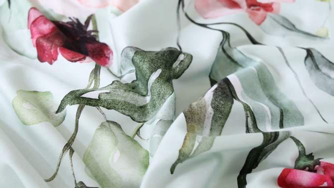 Bebejan Rose on Misty Green 100% Cotton 5-Piece Reversible Comforter Set, 2 of 11, play video
