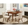 5-Piece Mahogany Finish Solid Wood Top - Rectangular Dining Room Set  Seats-4 - 2 of 4
