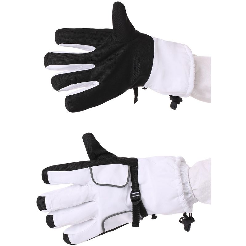 HalloweenCostumes.com   Adult Astronaut White Gloves, Black/White, 1 of 2