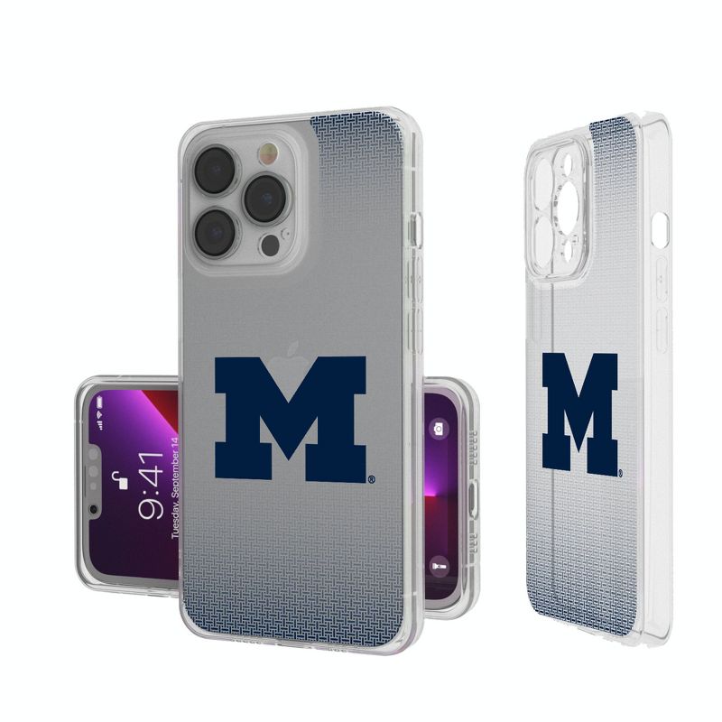 Keyscaper Michigan Wolverines Linen Clear Phone Case, 1 of 7