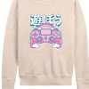 Women's - Instant Message - Girly Game Controller Lightweight French Terry Wide Neck Long Sleeve Graphic Shirt - 2 of 4