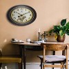 15.75" Botanic Wall Clock Black - Infinity Instruments: Antique Style, Indoor Decorative, Gold Accents - 3 of 4