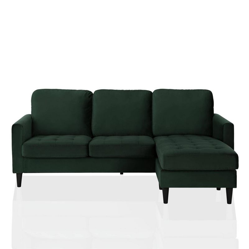 Strummer Velvet Sectional Sofa Green - CosmoLiving by Cosmopolitan, 4 of 9