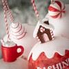 5.25"H & 5"H Sullivans Wish Ball Christmas Ornaments Set of 4 Red-White Christmas Tree Decor - 2 of 2