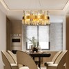 20" Luxury Dimmable Round K9 Crystal Ceiling Light Modern Chandeliers - 3 of 4