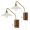 kaisite Modern Gold Glass Wall Sconce for Bedroom, Elegant Accent Light for Living Room - 3 of 4