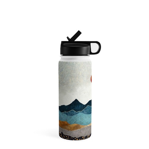 Hydro Flask 32oz Wide Mouth Water Bottle with Straw Lid, Mountain Design