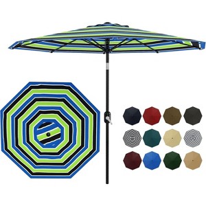 15Ft Rectangular Patio Umbrella with Base Large Patio Umbrella with Crank Handle, UV Resistant, Suitable for Outdoor Markets, Backyard, Poolside-Beige - 1 of 4