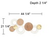 Dahlia Studios Friar 44 1/4" Wide White Gold Wood Disk Wall Art - 4 of 4