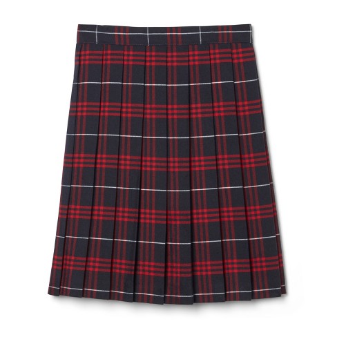 French Toast School Uniform Girls At The Knee Plaid Pleated Skirt adult navy Red Plaid w08 Target