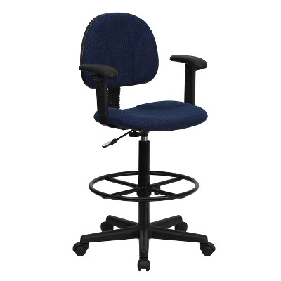 Ergonomic Drafting Chair Navy Blue - Flash Furniture