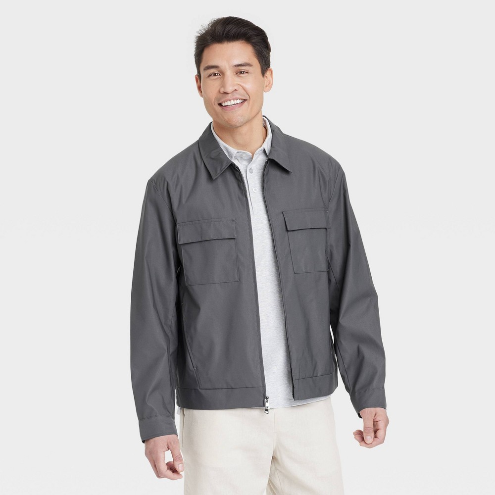 Men's Big & Tall Utility Jacket - Goodfellow & Co™ Dark Gray 5XL