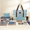 FURNIinspire Bag And Luggage Sets 3 Piece Carry On Luggage Sets, Lightweight Hard Shell Suitcase with Wheel, Bag Set, Blue, 8.9"*13.6"*21.3" - 2 of 4
