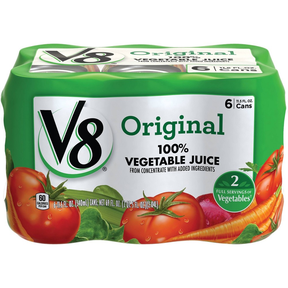 UPC 051000153180 product image for V8 Original 100% Vegetable Juice - 6pk/11.5 fl oz Cans | upcitemdb.com