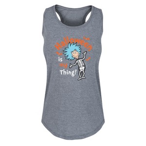 Women's - Dr. Seuss - Halloween Is My Thing Graphic Racerback Tank - 1 of 4