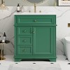 TIRAMISUBEST 30" Bathroom Vanity with Ceramic Sink, Freestanding Bathroom Vanity Cabinet w/ 1 Tip-out Drawer, 3 Drawers, Door Shelf, Soft Closing Door - 2 of 4