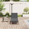 vidaXL Sun Lounger Grey PE Rattan, Powder-Coated Steel Adjustable - 3 of 4