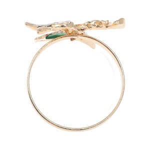 Unique Bargains Napkin Rings Stainless Steel Red Gold Tone 1 Pc - 1 of 3