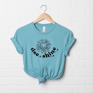 Simply Sage Market Women's Rise and Shine Wildflower Short Sleeve Graphic Tee - 1 of 4