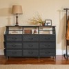 Dexmalle Bedroom 55''W Dresser with Side Pocket,Black - 3 of 4