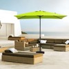 Hyleory 10FT Market Umbrella for All Seasons, 6 Iron Core Ribs, Size: 120" x 96" - 3 of 4