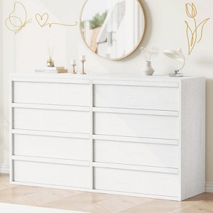 Jojoka Wide Drawer Dresser Organizer for Bedroom, Modern Wooden Chest of Drawers with Large Storage for Entryway Nursery - 1 of 4