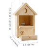 Uncle Dunkels Outhouse Squirrel Feeder; Rustic Handmade Wooden Squirrel Food Dispenser Box - 3 of 4