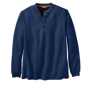KingSize Bonded High Pile Fleece Waffle Henley - 1 of 4