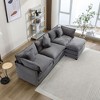 NicBex Sectional Sofa with Ottoman & 5 Pillows 3 Seat L Shaped Modular Sofa for Living Room & Apartment - 4 of 4
