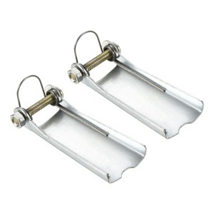 Unique Bargains Towing Receiver Hitch for Clevis Trailer Replacement Hooks Latch Silver Tone 2 Pcs - 1 of 4