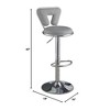 Poundex,Adjustable Height & Swivel Barstool in Faux Leather - 2 of 2