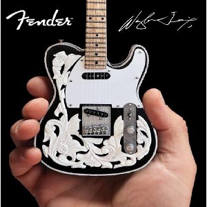 Axe Heaven - Axe Heaven Waylon Jennings Signature Black Fender Telecaster Mini Guitar Replica Collectible - 1 of 4