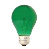 GE 25W Incandescent Party Light Green: Dimmable A19 Bulb, Standard E26 Base, Decorative, Suitable for Wet Locations - 2 of 4