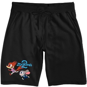 Zootopia 2 Running Men's Black Lounge Shorts - 1 of 4