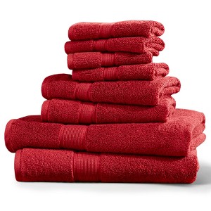 Gracie Mills Eulalia 800 GSM Cotton 8-Piece Antimicrobial Towel Set - 1 of 4