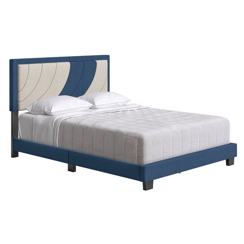 Becca Two Tone Upholstered Platform Bed - Eco Dream, 6 of 10