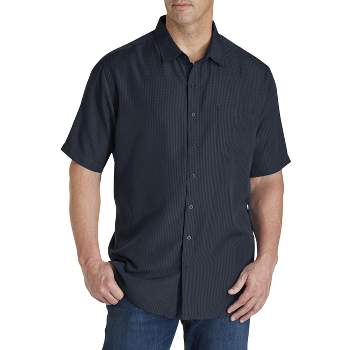 Harbor Bay Easy-care Solid Sport Shirt - Men's Big And Tall Navy 6x ...