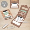 Big Dot of Happiness But First, Coffee - DIY Assorted Cafe Themed Party Cash Holder Gift - Funny Money Cards - Set of 6 - 2 of 4