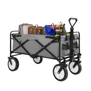 FDW Folding Wagon Heavy-Duty Folding Utility Cart Garden Cart 330 lbs Capacity - 1 of 4