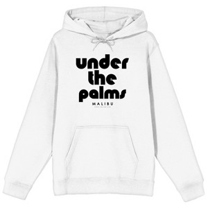 Under The Palms Malibu Long Sleeve White Adult Hooded Sweatshirt - 1 of 4