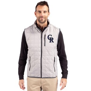 Colorado Rockies Cutter & Buck Rainier PrimaLoft® Mens Eco Insulated Full Zip Puffer Vest - 1 of 1