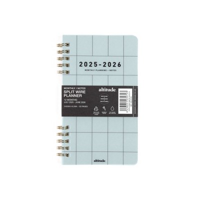 Altitude 3.625"x6.25" Monthly Planner Seafoam Blue