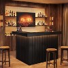 Lantine L-Shaped Home Bar Unit, 4-Tier Corner Liquor Bar Table with Storage Shelves and Wine Glasses Holder for Home Pub - 4 of 4