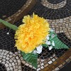 Floral Home 5" Stem Long Gold Yellow Carnation Pick - 100-Piece - 4 of 4