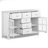 NicBex Modern 2-Doors Sideboard,Kitchen Storage Cabinets with 6 Drawers and 2 Glass Doors for Kitchen and Dining Room - 4 of 4