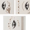 Unique Bargains Waterproof Heart Stars Pattern Face Fake Tattoos Gold Tone 3 Pcs - 3 of 4