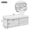 NicBex Storage Ottoman Bench for Bedroom,Storage Bench with Adjustable Shelves and Double Doors,Ottoman for Living Room,Bedroom,Entryway,Gray - 3 of 4