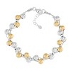 Silpada 'Dimming Lights' Sterling Silver with 14K Yellow Gold Plating and Hematite Bead Bracelet, 7.5" + 1"  (6mm) - 3 of 4