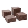 DSVIMOY 12" Patio Deck Tiles, 44pcs DIY Module Interlocking Decking Tiles, Floor Tile for Porch Poolside, Balcony, Brown, 12"*12"*0.8" - 2 of 4