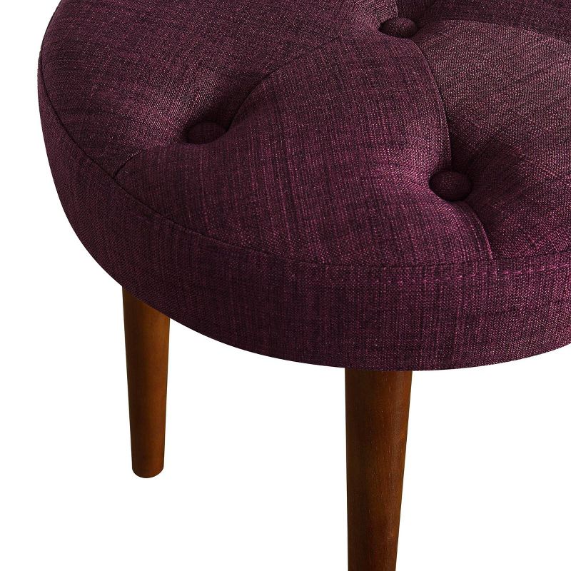 Penelope Round Tufted Stool - Adore Décor, 3 of 6